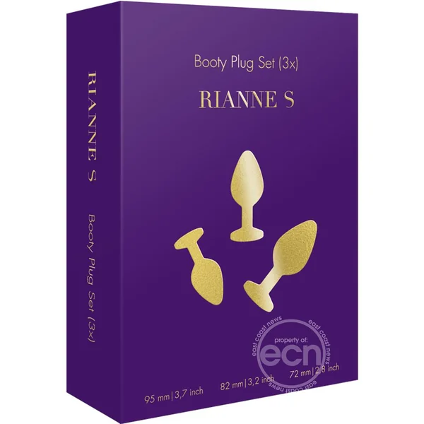 Rianne S Silicone 3 Booty Plug Set in Purple