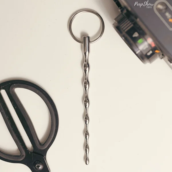 Ribbed 4.25" Urethral Sound, Stainless Steel