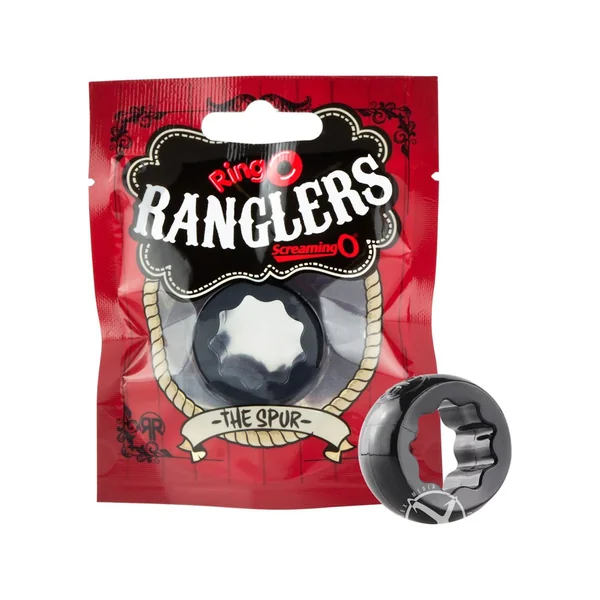 Ringo Rangler Spur Penis Ring Black 10 Each Per Box