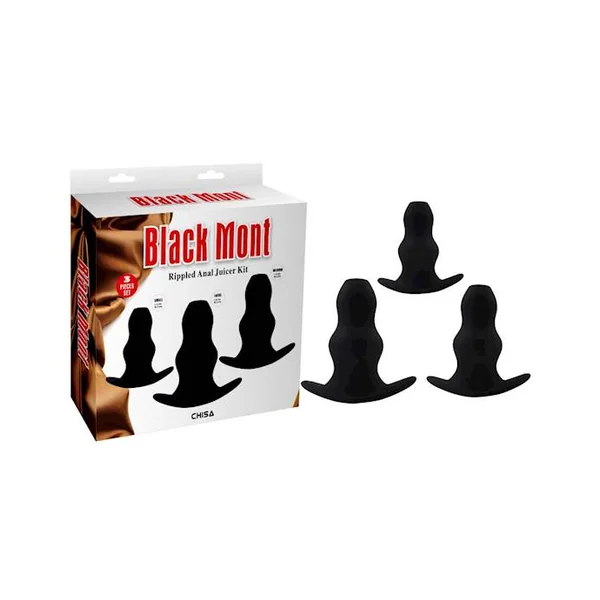 Rippled Anal Juicer Kit – 3-Piece Silicone Prostate Plug Set