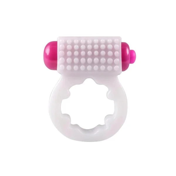 Rock Candy Sugar Grinder Vibrating Cock Ring – White