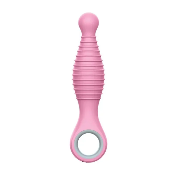 Rock Candy Sweet Cheeks Rechargeable Silicone Anal Vibrator – Pink/Gray