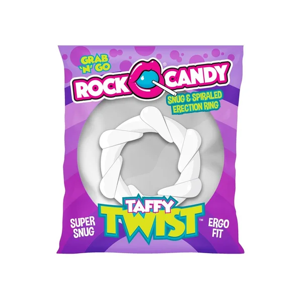 Rock Candy Taffy Twist Cock Ring – White