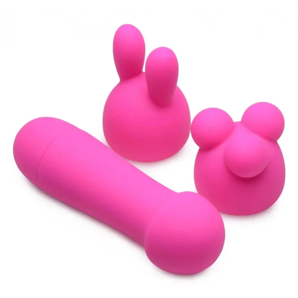 Rocket Mini Wand Vibrator with 2 Attachments