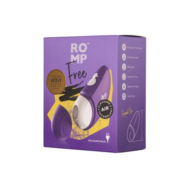 Romp Free Rechargeable Clitoral Air Stimulator – White/Purple