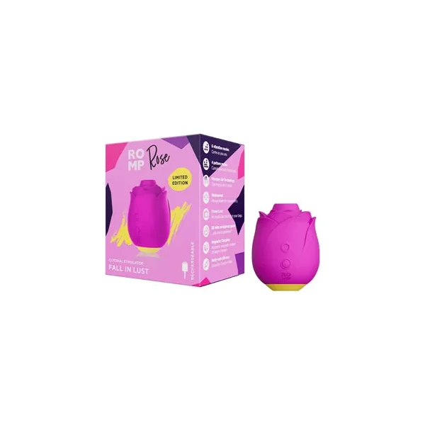 ROMP Rose Rechargeable Silicone Pleasure Air Clitoral Vibrator Pink