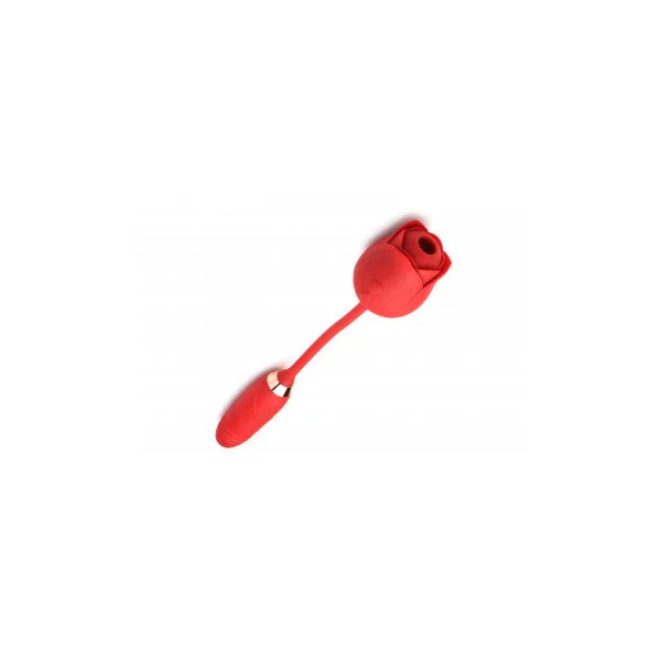 Romping Rose Suction and Thrusting Vibrator