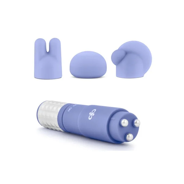 Rose Revitalize Massage Kit With Silicone Attachments Waterproof Periwinkle