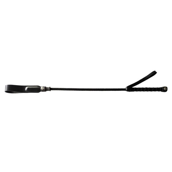 Rouge Garments Short Leather Riding Crop Slim Tip 20 Inch