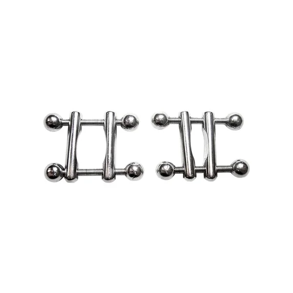 Rouge Stainless Steel Adjustable Ball End Nipple Clamps