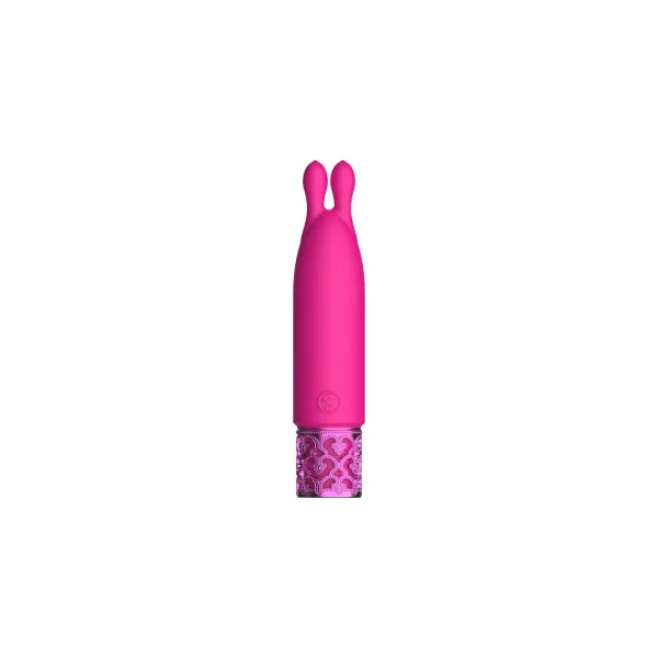 Royal Gems Twinkle Rechargeable Silicone Bullet Vibrator With Ears, Pink