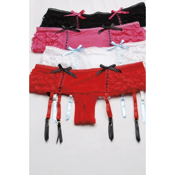 Ruffle Open Front Panty