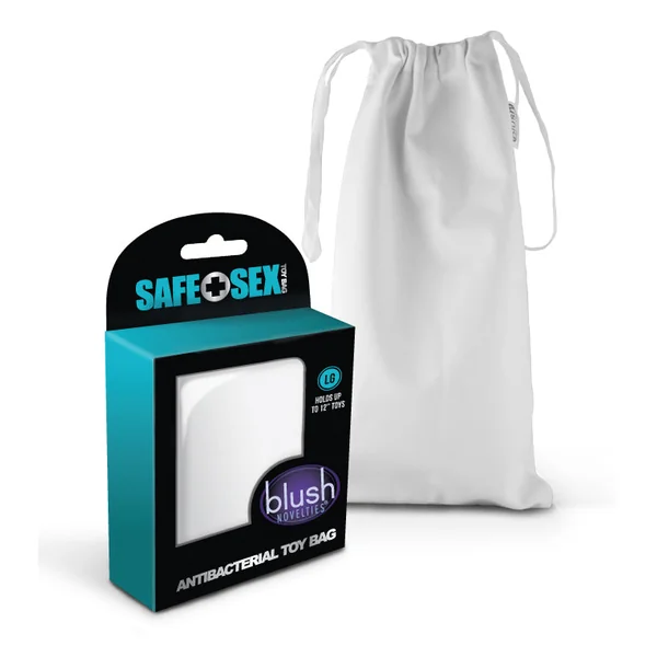 Safe Sex Antibacterial Toy Bag - White