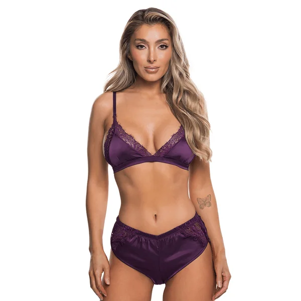 Satin Dolphin Short & Bralette Set