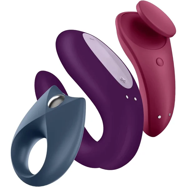 Satisfyer Partner Box 3 Double Joy Couple's Vibrator Royal One Cock Ring Sexy Secret Panty Vibrator App