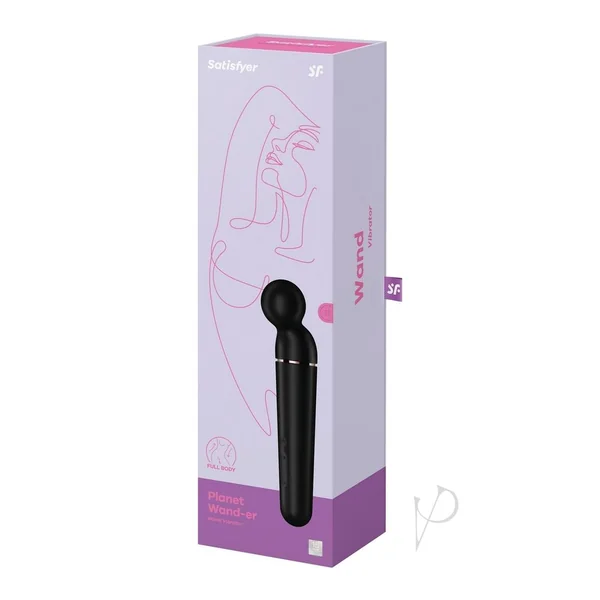 Satisfyer Planet Wand-er Rechargeable Silicone Body Massager - Black