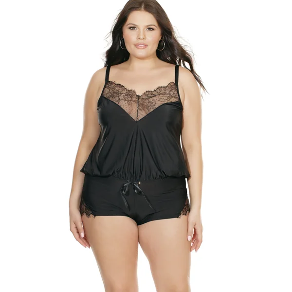 Scalloped Eyelash Romper | Plus Size