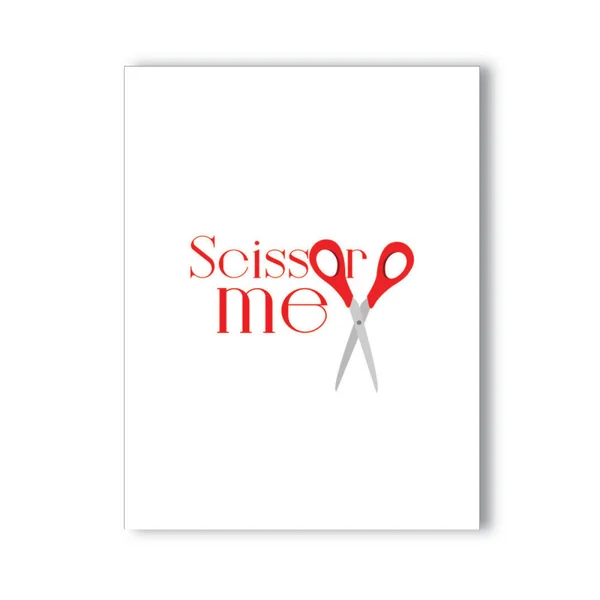 Scissor Me Adult Greeting Card by NaughtyKards
