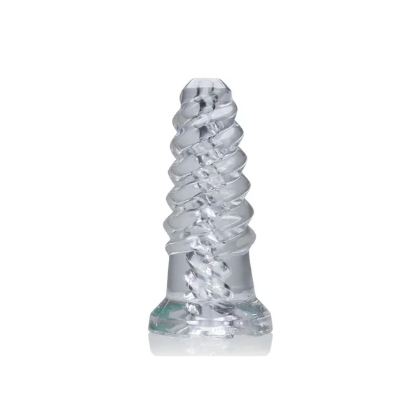 Screw`d Super Squishy Corkscrew Textured Jackoff Stroker Clear 7 Inch
