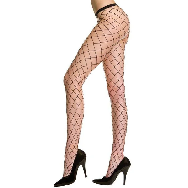 Seamless Big Diamond Net Pantyhose - One Size Available