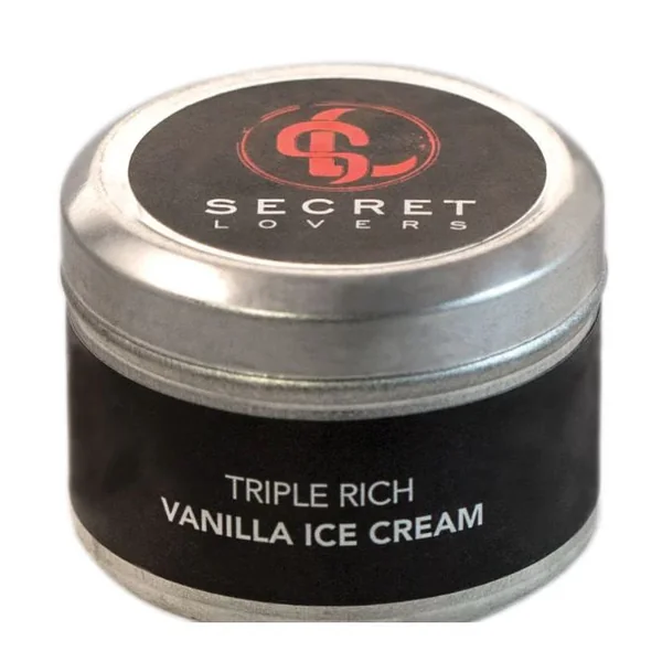 SECRET LOVERS VANILLA ICE CREAM MINI EDIBLE MASSAGE CANDLE 1OZ