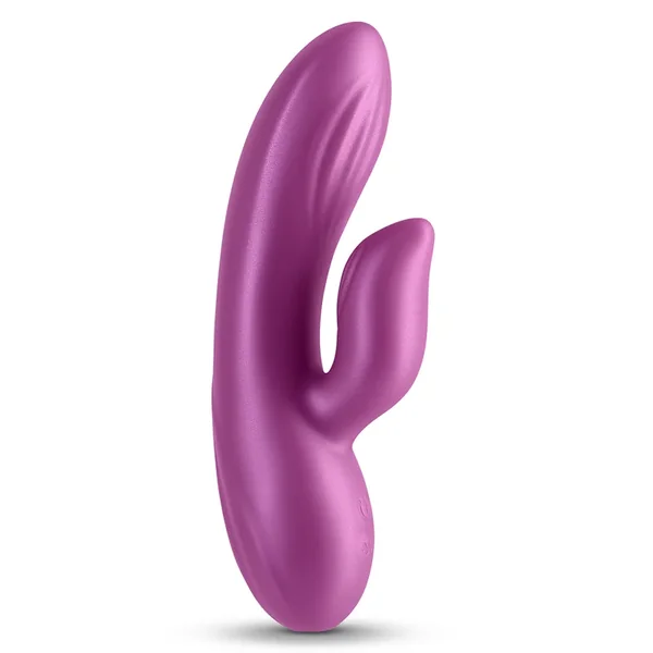 Seduction Angel Flexible Ribbed Metallic Silicone Rabbit Vibrator