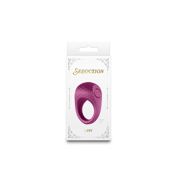 Seduction Levi Vibrating Ring Metallic Burgundy