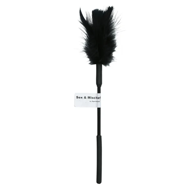 Sex and Mischief Black Feather Tickler Sensual Teasing Toy