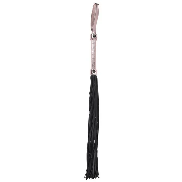 Sex and Mischief Brat Flogger – Black/Rose Gold