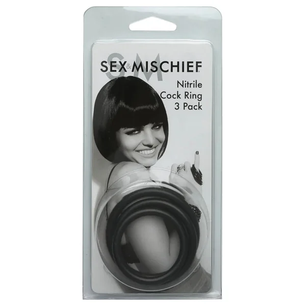 Sex & Mischief Nitrile Cock Ring 3 Pack