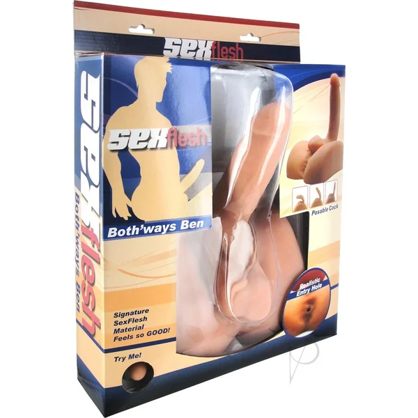 Sexflesh Both Ways Ben Full Size Masturbator - Vanilla