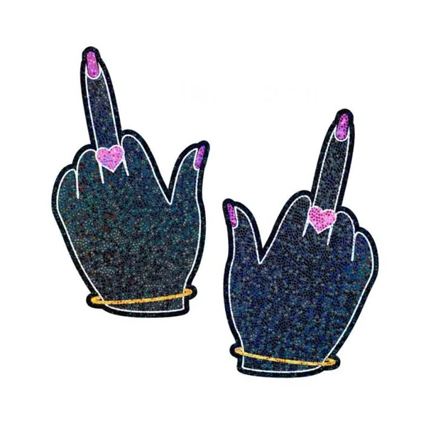 Sexy Accessories: Pastease Glitter Fuck You Middle Finger Pasties