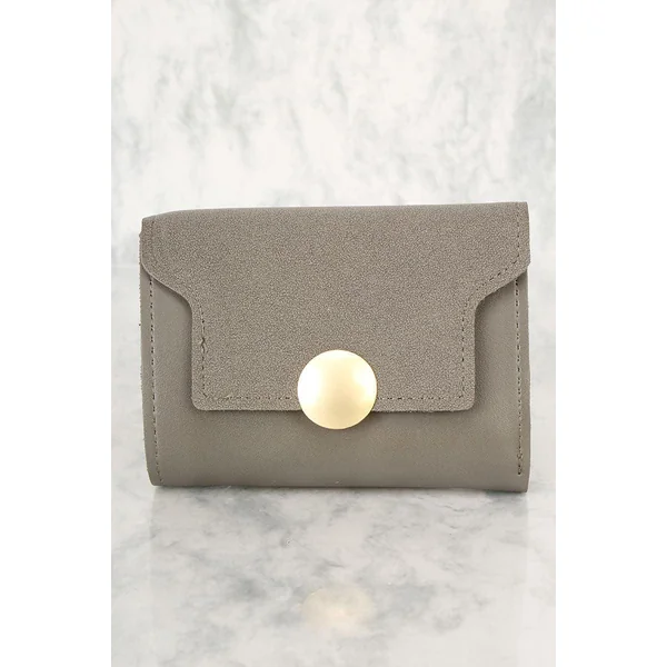 Sexy Charcoal Faux Leather Mini Wallet