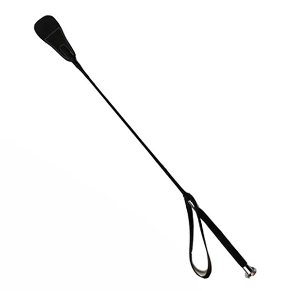Sexyland Faux Leather Riding Crop With Silver Tip Handle