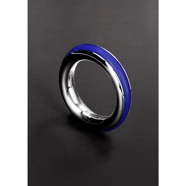 Shots Cazzo Tensions Stainless Steel Cock Ring Blue 50mm