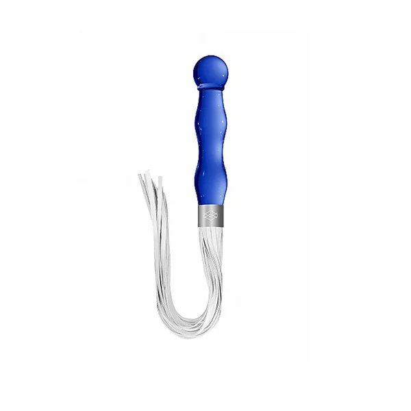 Shots Toys - Chrystalino - Whipster Glass Whip & Dildo - Blue