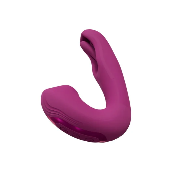 Shots Toys - VIVE - Yuna Dual Vibrator With Air Pulse & Flapping G-Spot Stimulator - Pink