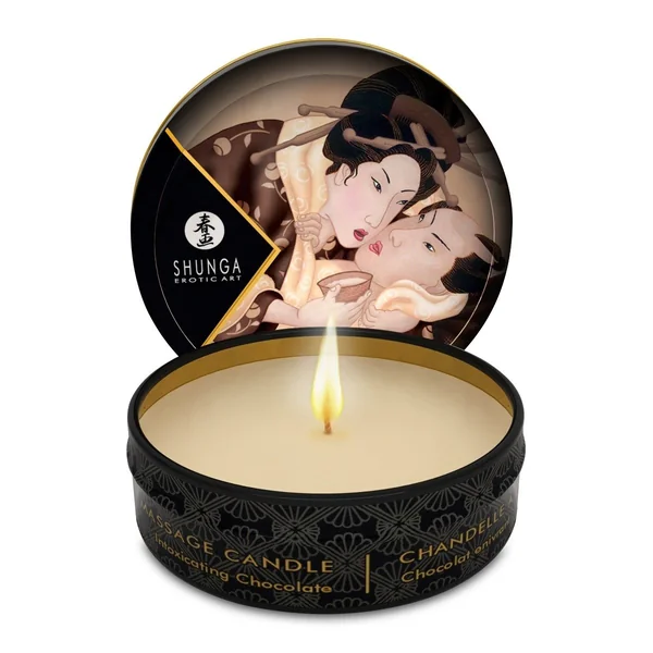 Shunga Mini Candlelight Massage Candle Excitation Intoxicating Chocolate 30ml
