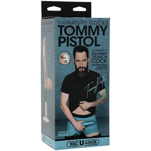 Signature Cocks Tommy Pistol 7.5″ Ultraskyn Cock w/ Removable Suction Cup