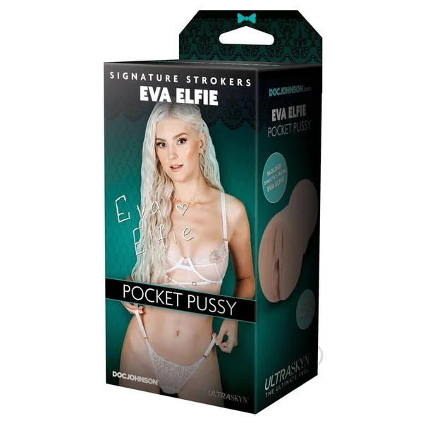 Signature Strokers Eva Elfie Ultraskyn Pocket Masturbator - Pussy - Vanilla