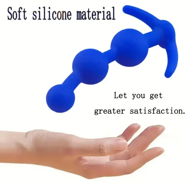 Silicone Anal Beads Butt Plug Three Ball Anal Chain Link Anal Beads