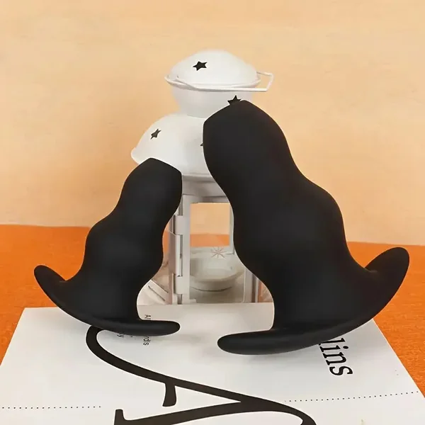 Silicone Anal Plug Dilator Toy Hollow Peep Design Narrow Flared Base