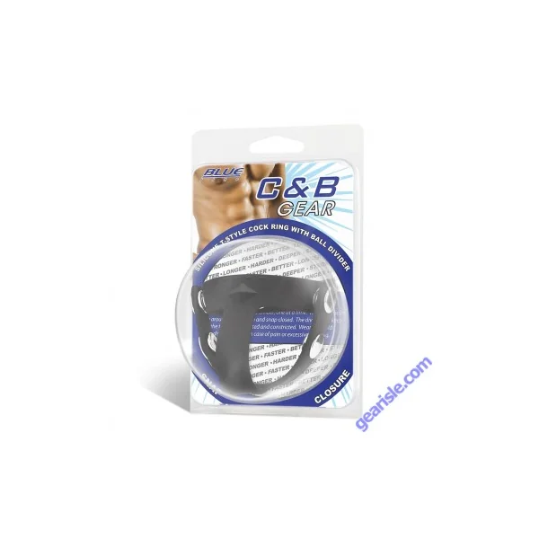 Silicone T Style Cock Ring Blue Line Men C&B Gear