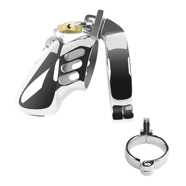 Silver Sallet 2.8" Chastity Cage Cock Cage by Metal Pleasure Play