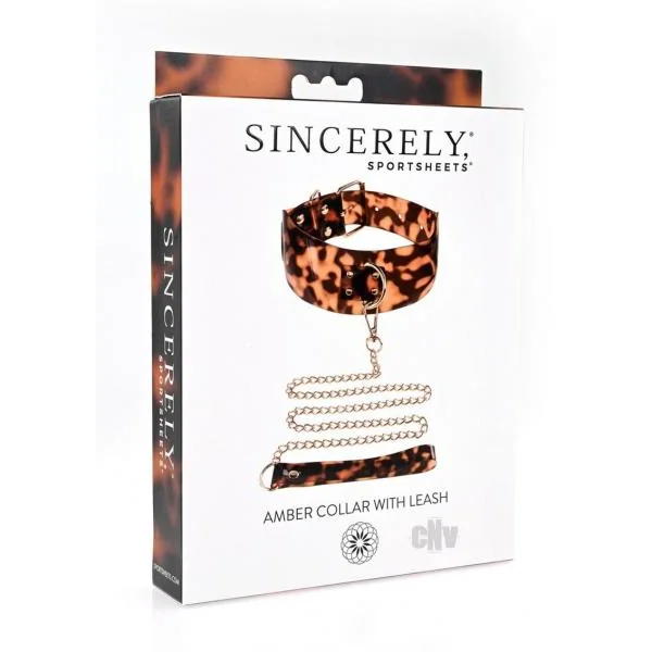 Sincerely Amber Collar And Leash