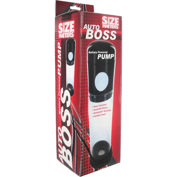 Size Matters Auto Boss Battery Powered Penis Pump 7.25 Insertable Length 2.45 Internal Diameter