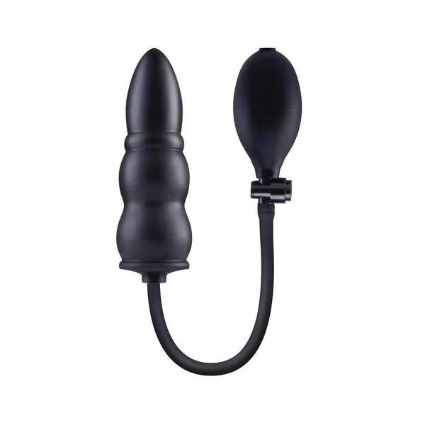 Size Up Ripple Inflatable Silicone Butt Plug 5.5in – Black