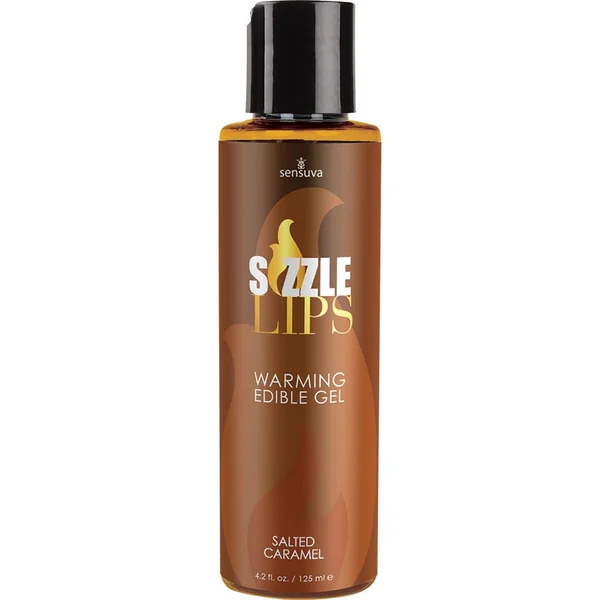 Sizzle Lips Warming Edible Gel Salted Caramel 4.2 Ounce