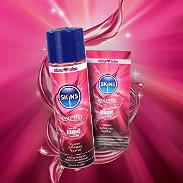 SKINS EXCITE TINGLING WATER BASED LUBRICANT 4.4 OZ