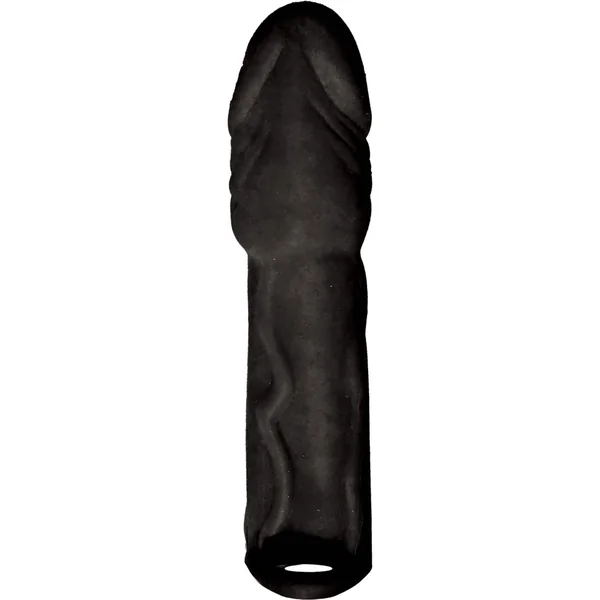 Skinsations Black Diamond Husky Lover Extension Sleeve With Scrotum Strap Black 6.5 Inch